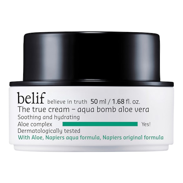The True Cream Aqua Bomb Aloe Vera - Gel-crema viso idratante e lenitivo, BELIF