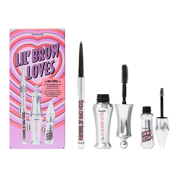 Lil' Brow Loves - Mini brow pencil, gel and setting gel Set, Benefit Cosmetics