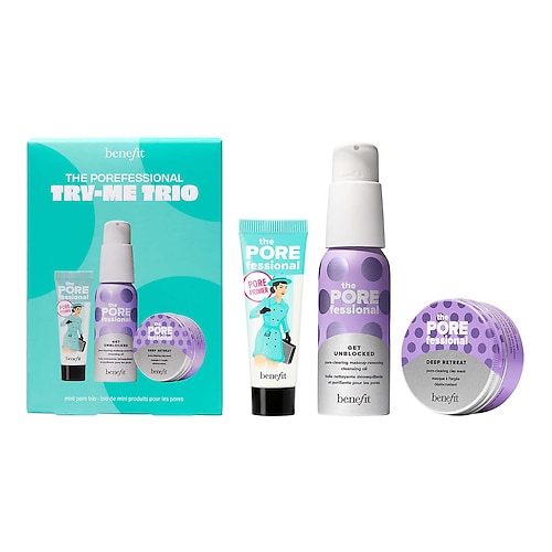 Benefit Cosmetics Benefit Cosmetics - The POREfessional Try-Me Trio- Καθαριστικό λάδι, μάσκα αργύλου & Primer