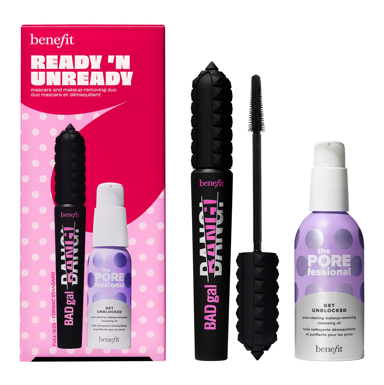 BENEFIT COSMETICS - Ready 'n Unready – Dvoudílná sada řasenky a odličovacího oleje