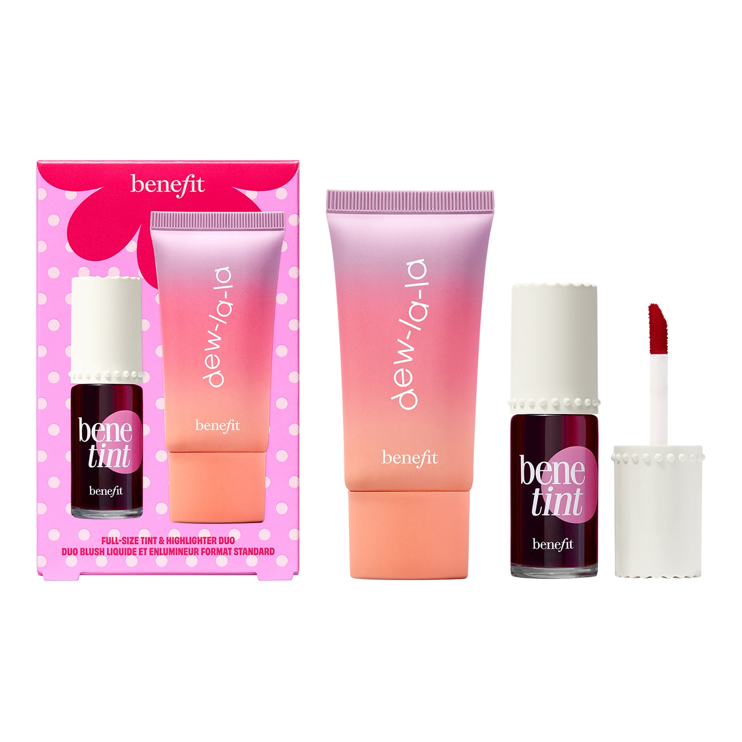 BENEFIT COSMETICS - Dew the Benetint - Set rozjasňovače a Benetintu
