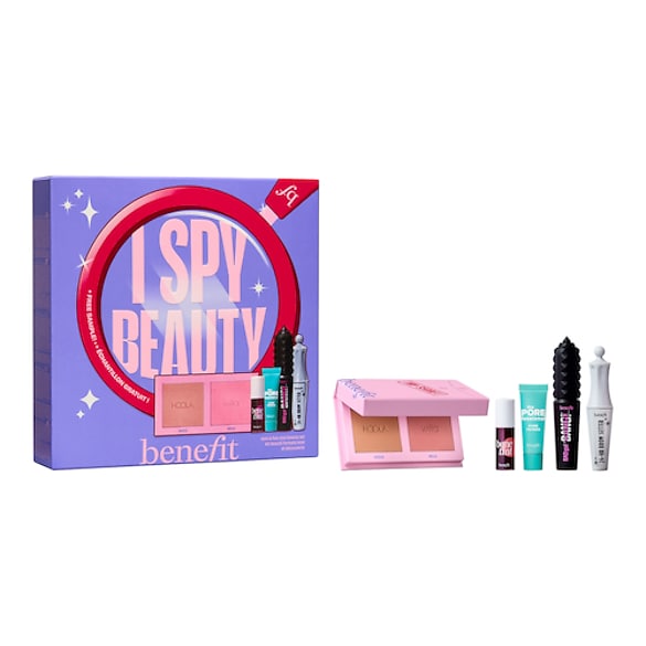 I Spy Beauty – Set Natale Bestsellers  con Mascara, Blush, Bronzer e Primer, BENEFIT COSMETICS