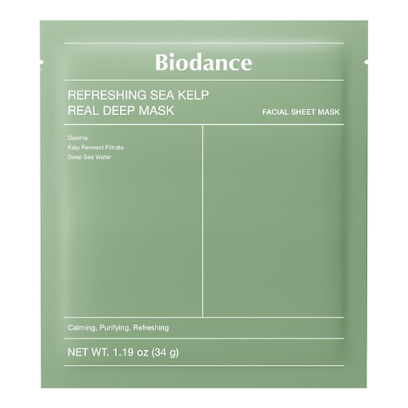Refreshing Sea Kelp Real Deep Mask – Maschera lenitiva e purificante, BIODANCE