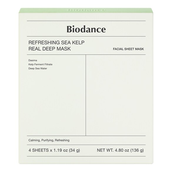Refreshing Sea Kelp Real Deep Mask – Maschera lenitiva e purificante, BIODANCE