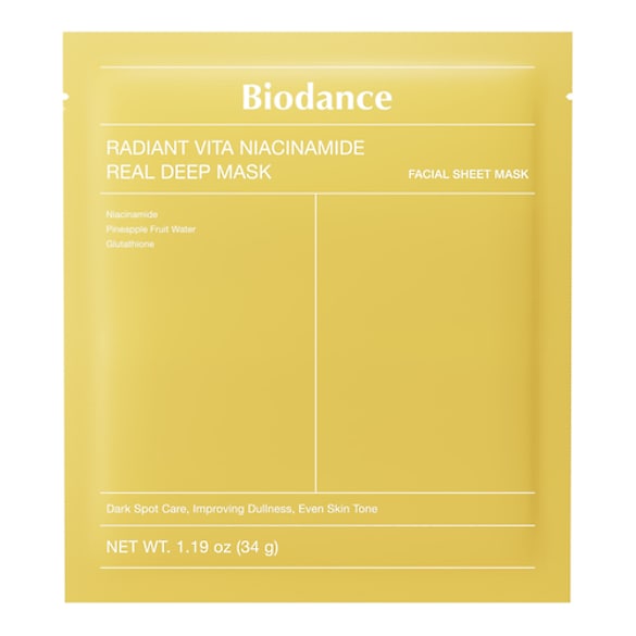 Radiant Vita Niacinamide Real Deep Mask – Maschera illuminante e unificante, BIODANCE