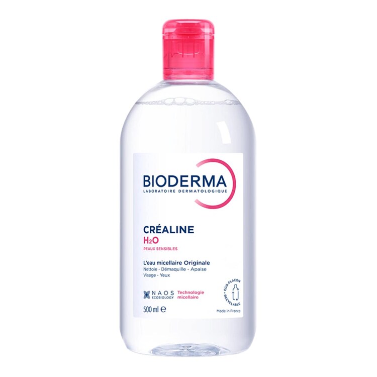 Créaline H2O - Eau micellaire démaquillante visage pour peaux sensibles