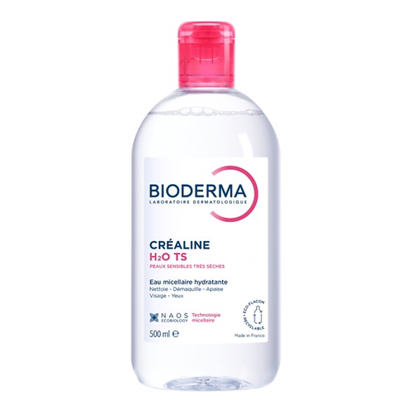 Cr&eacute;aline H2O TS - Eau micellaire d&eacute;maquillante peaux tr&egrave;s s&egrave;ches, BIODERMA