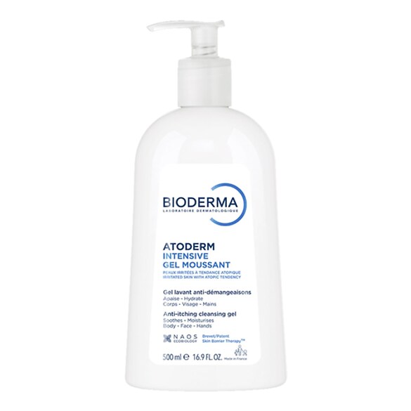 Atoderm Intensive - Gel Moussant visage et corps relipant et apaisant, BIODERMA