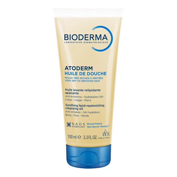 Atoderm Huile de douche - Soin lavant hydratant peaux sensibles visage et corps , BIODERMA