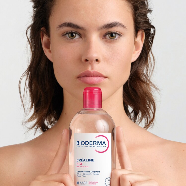 Créaline H2O - Eau micellaire démaquillante visage pour peaux sensibles
