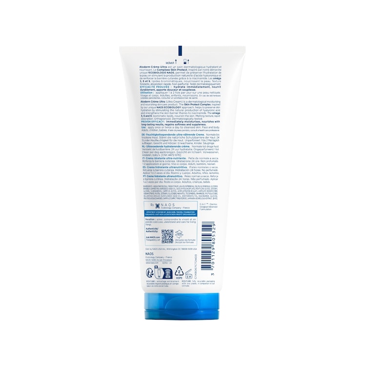 Atoderm Crème Ultra - Crème hydratante peaux sensibles et sèches 