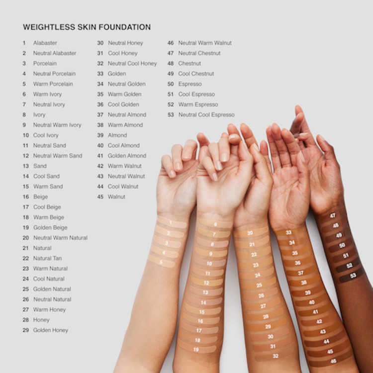 Weightless Skin Foundation - Fond de teint tenue 24 heures SPF15