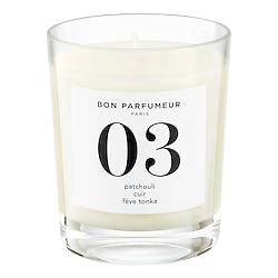Patchouli, Cuir, Fèves de tonka - Bougie