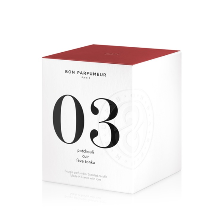 Patchouli, Cuir, Fèves de tonka - Bougie