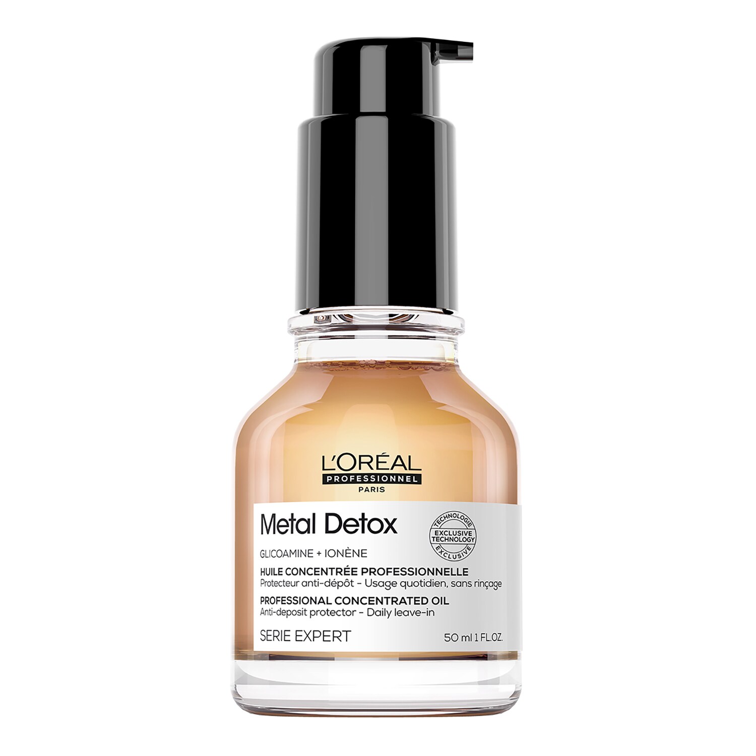 L´Oréal Professionnel Série Expert Metal Detox Professional Concentrated Oil olej pro lesk a ochranu barvených vlasů 50 ml