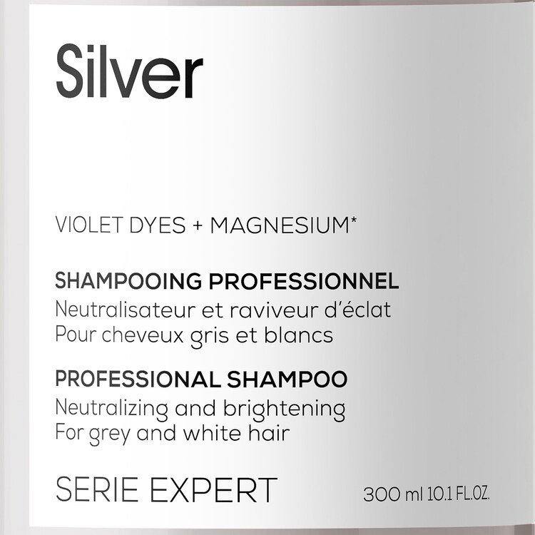 Silver Shampoo - Cabellos grises y blancos, neutraliza reflejos amarillos