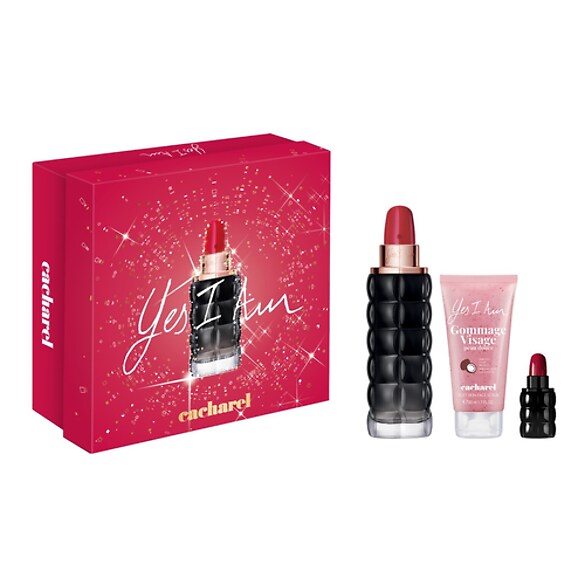 Cofre de Navidad Yes I Am - Eau de Parfum y Exfoliante Facial, Cacharel