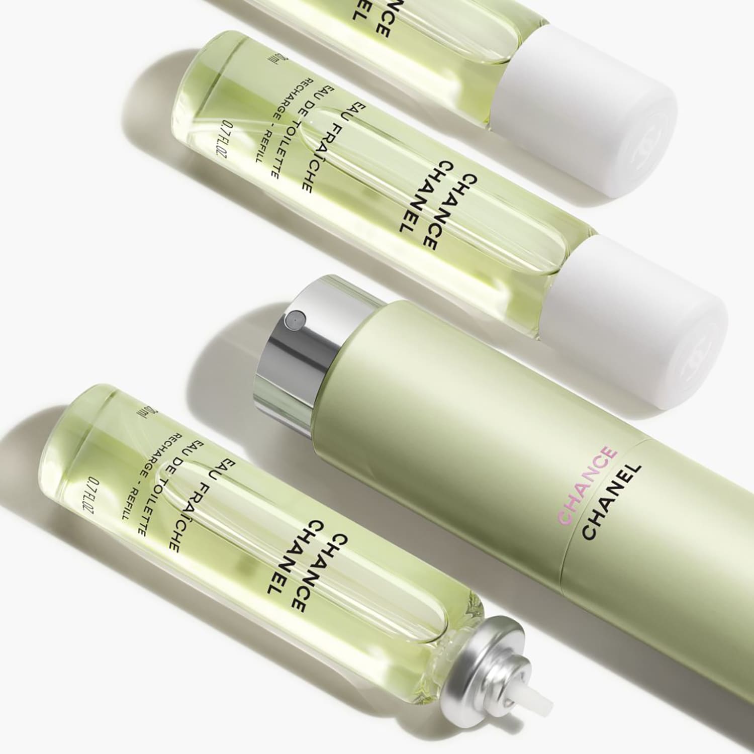 CHANEL CHANCE EAU FRAiCHE ツイスト＆スプレイ EDT CHANCE EAU FRAÎCHE ZESTAW WYMIENNYCH WKŁADÓW TWIST AND SPRAY