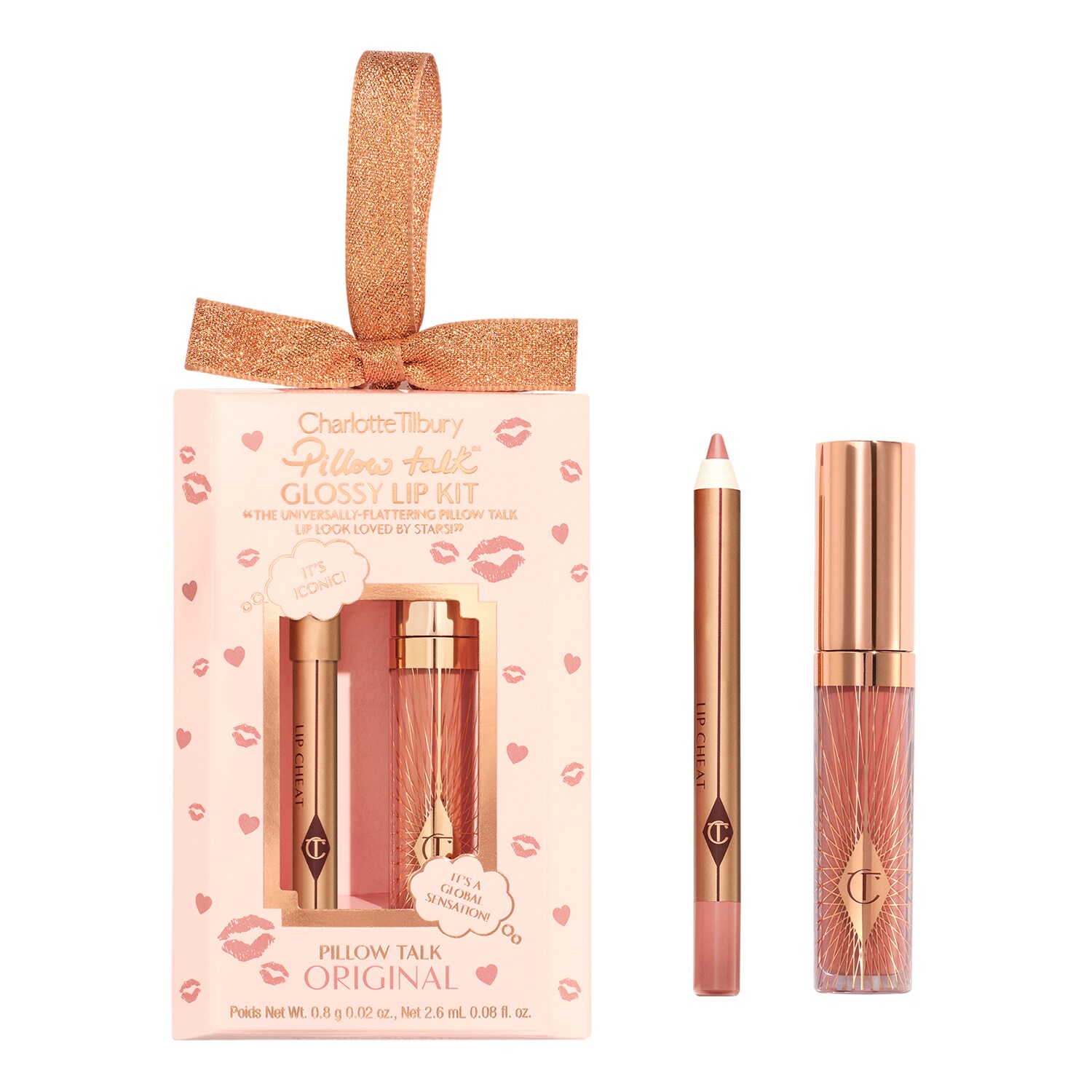 CHARLOTTE TILBURY - Pillow Talk Mini Glossy Lips Duo Pillow Talk - Sada pro líčení rtů