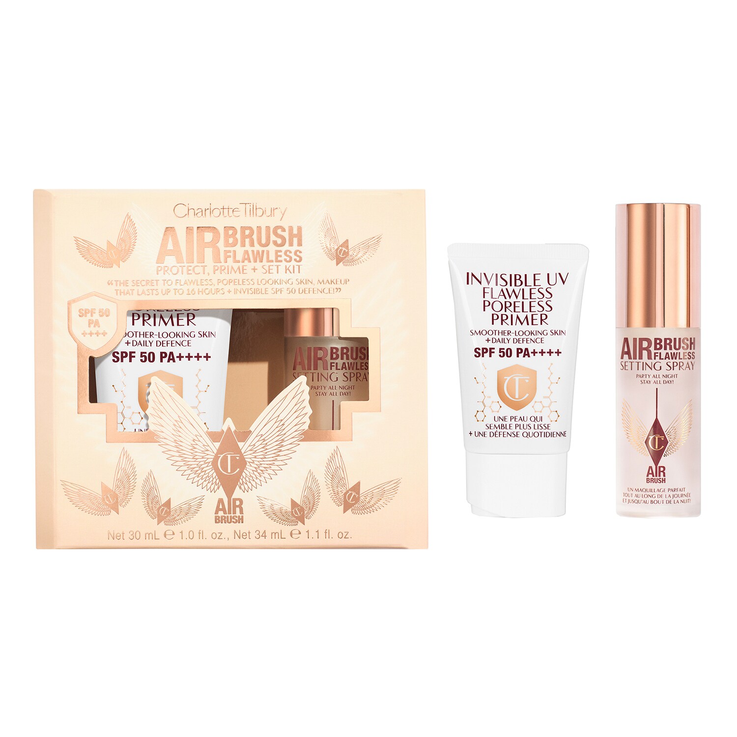 CHARLOTTE TILBURY - Airbrush Flawless Protect Prime + Set Kit - Dárková sada