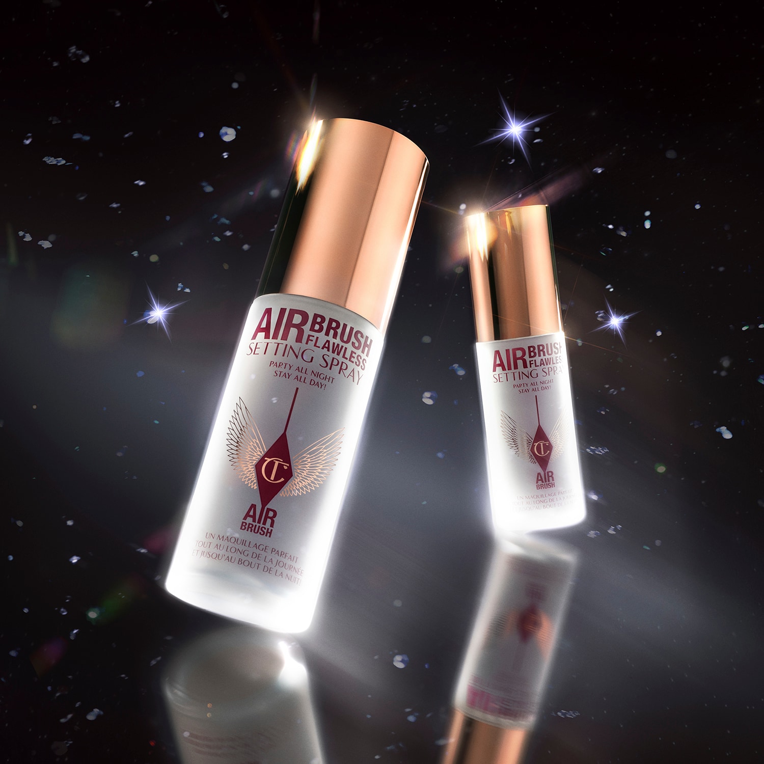 【新品未使用】CharlotteTilbury AirbrushFlawless Airbrush Flawless Mini Setting Spray Kit - Makyaj Sabitleyici