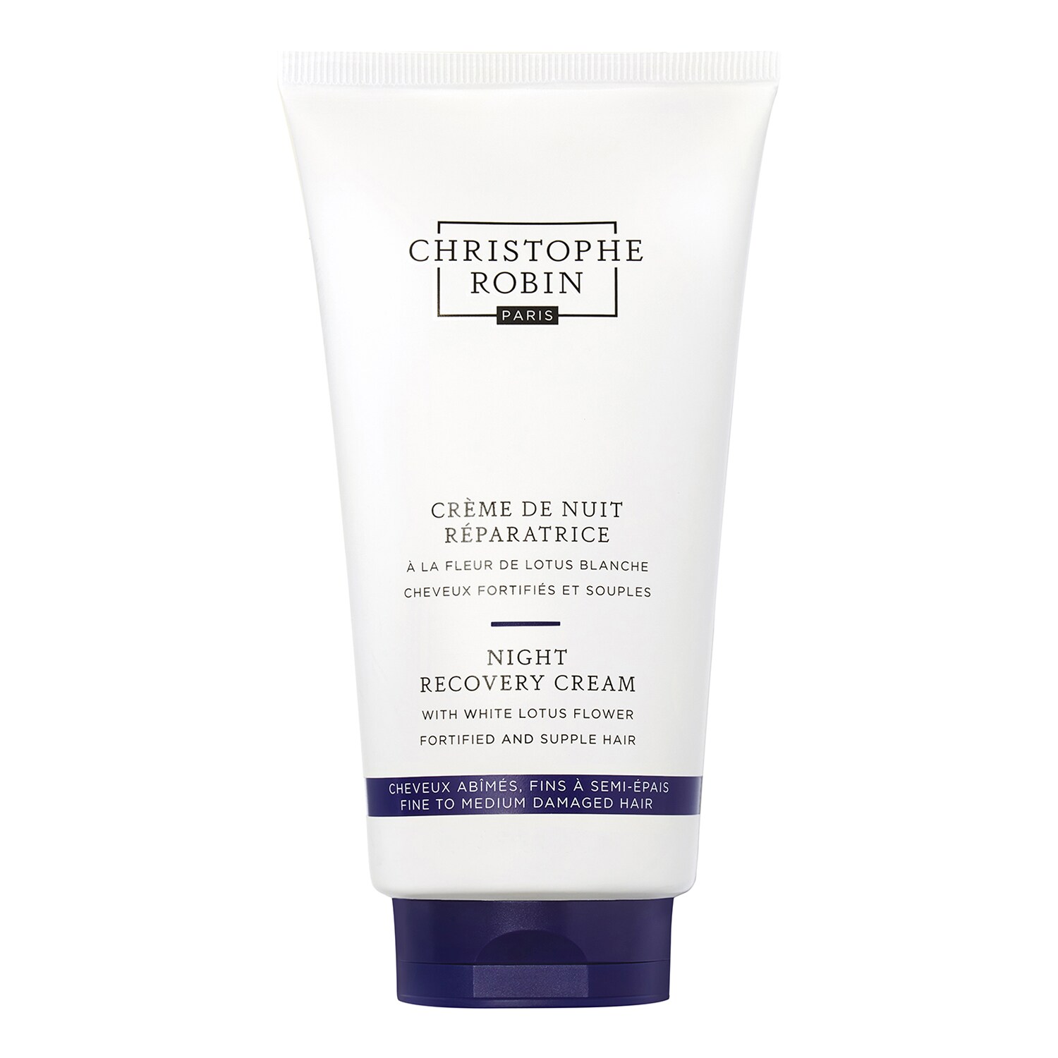 Christophe Robin Night recovery light cream noční regenerační krém na vlasy 150 ml