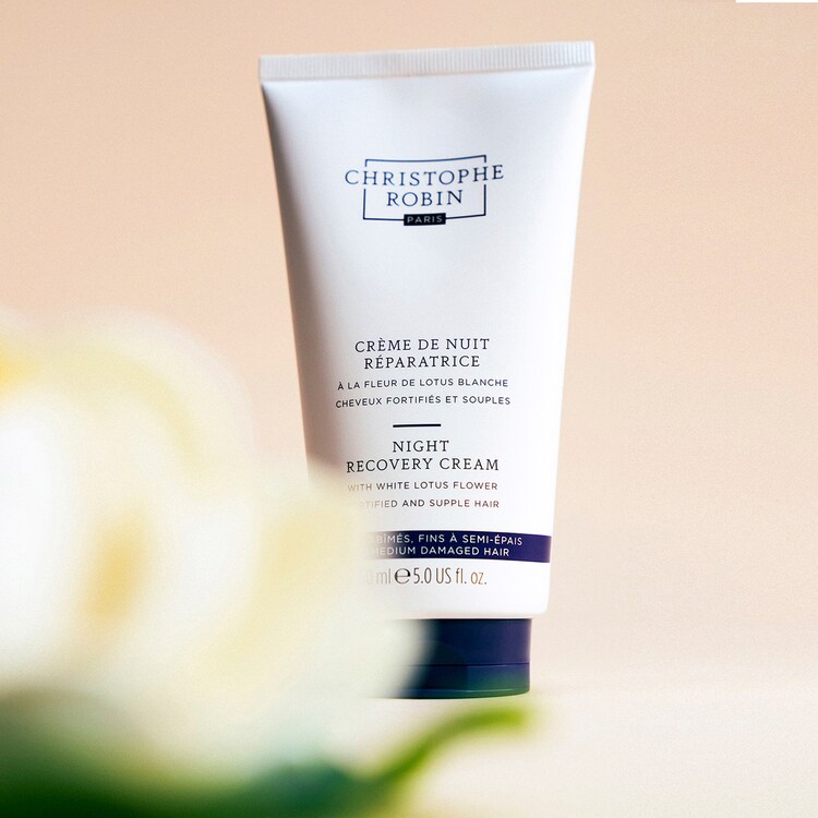 Crema notte riparatrice ai fiori di loto bianco - Crema per capelli