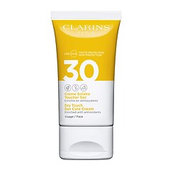 Crème Solaire Toucher Sec Visage UVA/UVB 30 Enrichie en antioxydants, CLARINS