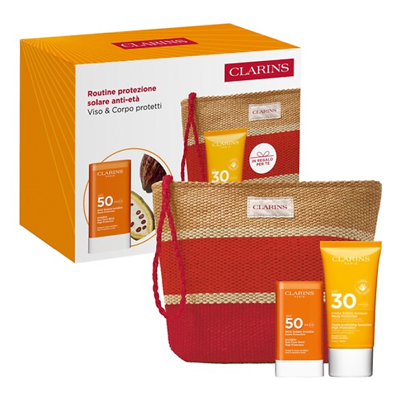 Routine protezione solare anti-età - Cofanetto solare viso & corpo, CLARINS