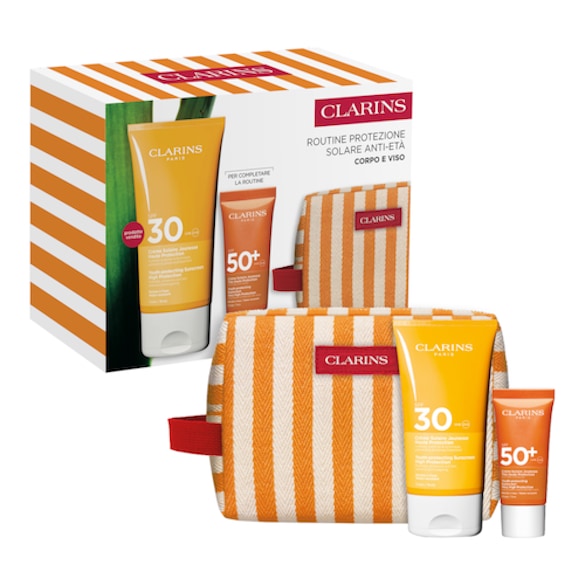 Routine protezione solare - Cofanetto solare corpo e viso, CLARINS