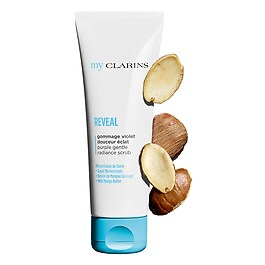 my CLARINS REVEAL purple gentle radiance scrub - Sanftes Gesichtspeeling