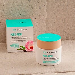 my CLARINS PURE-RESET matifying hydrating blemish gel