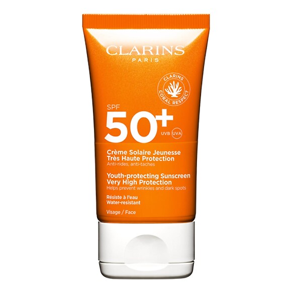Clarins - Una Crema Viso Idratante Con Spf 50+ - Texture Leggera E Fondente - solaire Protection Cream Spf 50+ 50ml - Donna