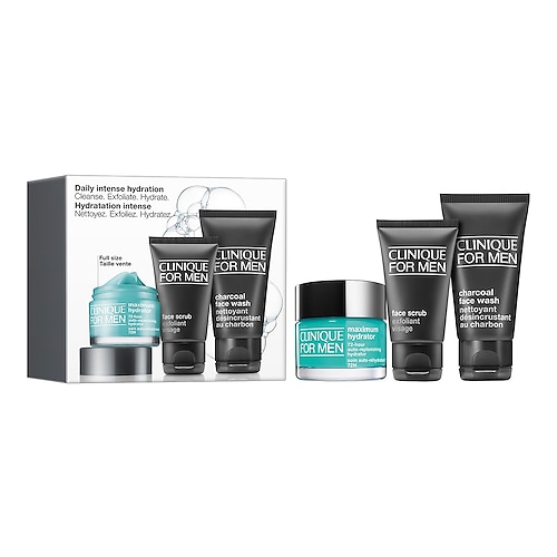 CLINIQUE - \DAILY INTENSE HYDRATION CLEANSE. EXFOLIATE. HYDRATE. - set produktů péče o pleť