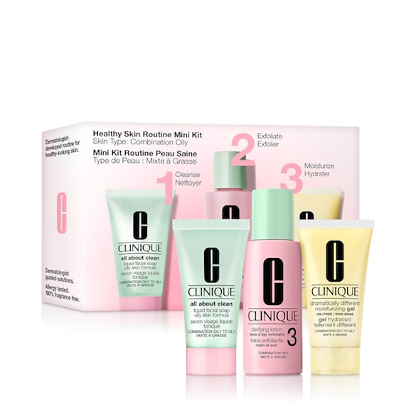 Kit Peau Saine Basic 3 Temps&trade; - Peaux mixtes &agrave; grasses, CLINIQUE