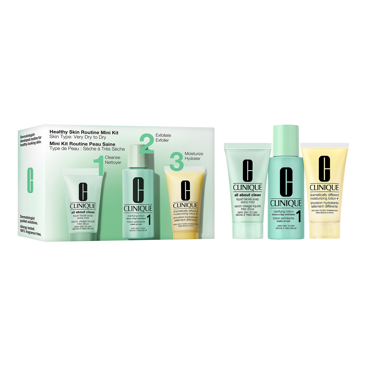 CLINIQUE - Healthy Skin Routine Mini Kit 1 - Suchá pleť