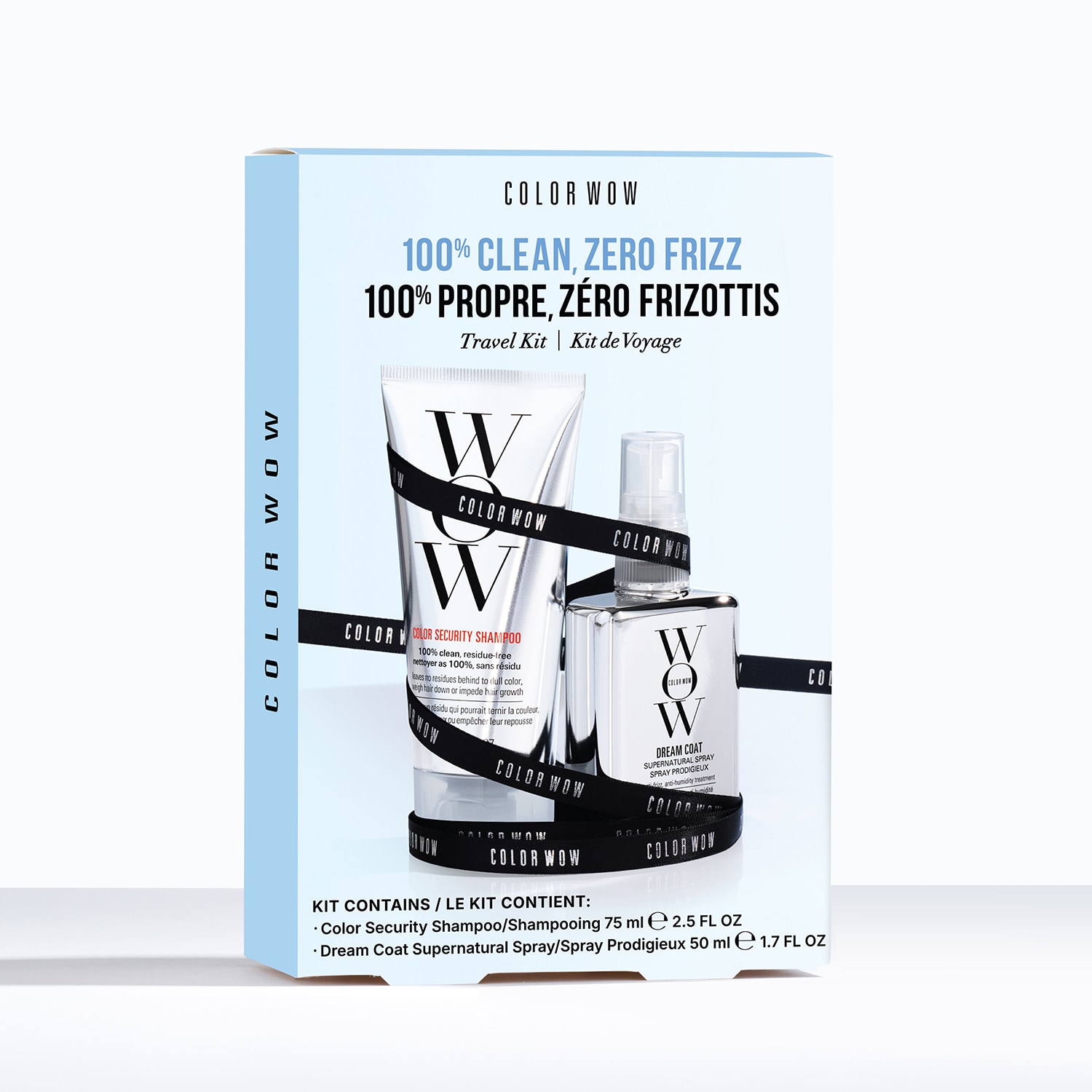 100% Clean, Zero Frizz - Set de ingrijire a parului in format de
