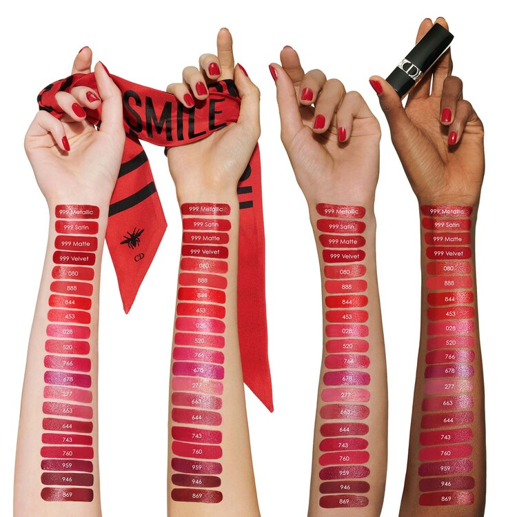 Rouge Dior - Barra recargable - Satinado, mate, metalizado y aterciopelado