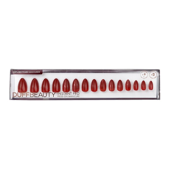 Instant Press-On - Cherry, Medium Almond, DUFFBEAUTY