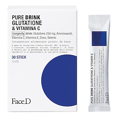 Pure Drink Glutatione & Vitamina C - integratore alimentare , FACE D