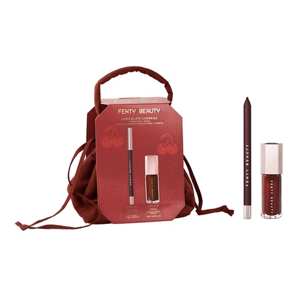 Chocolate Cherriez - Set di due prodotti per labbra + pochette, FENTY BEAUTY