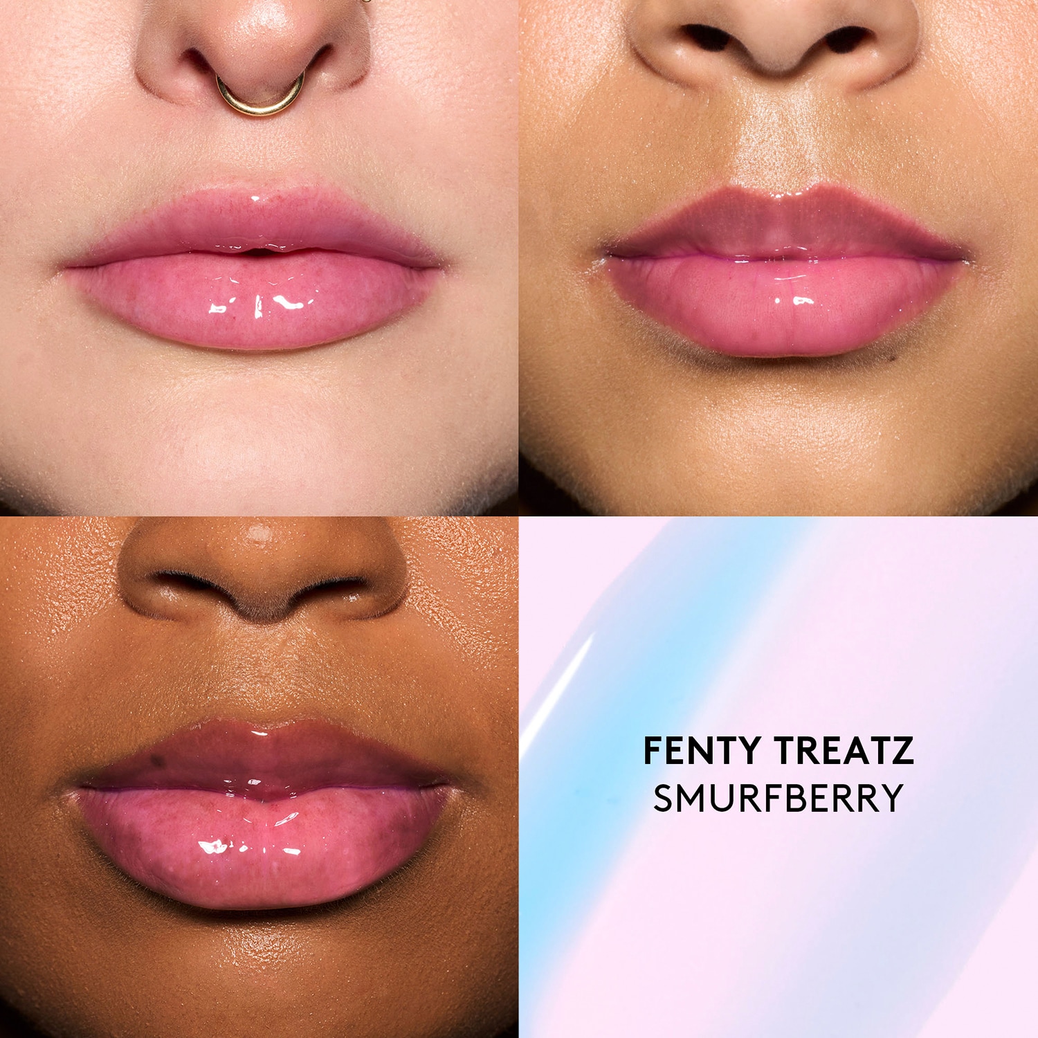 リップケア FENTY BEAUTY x SMURFS Smurfette Smooches Smurfette Smooches Lip Essentials Duo + Keychain | Fenty Beauty