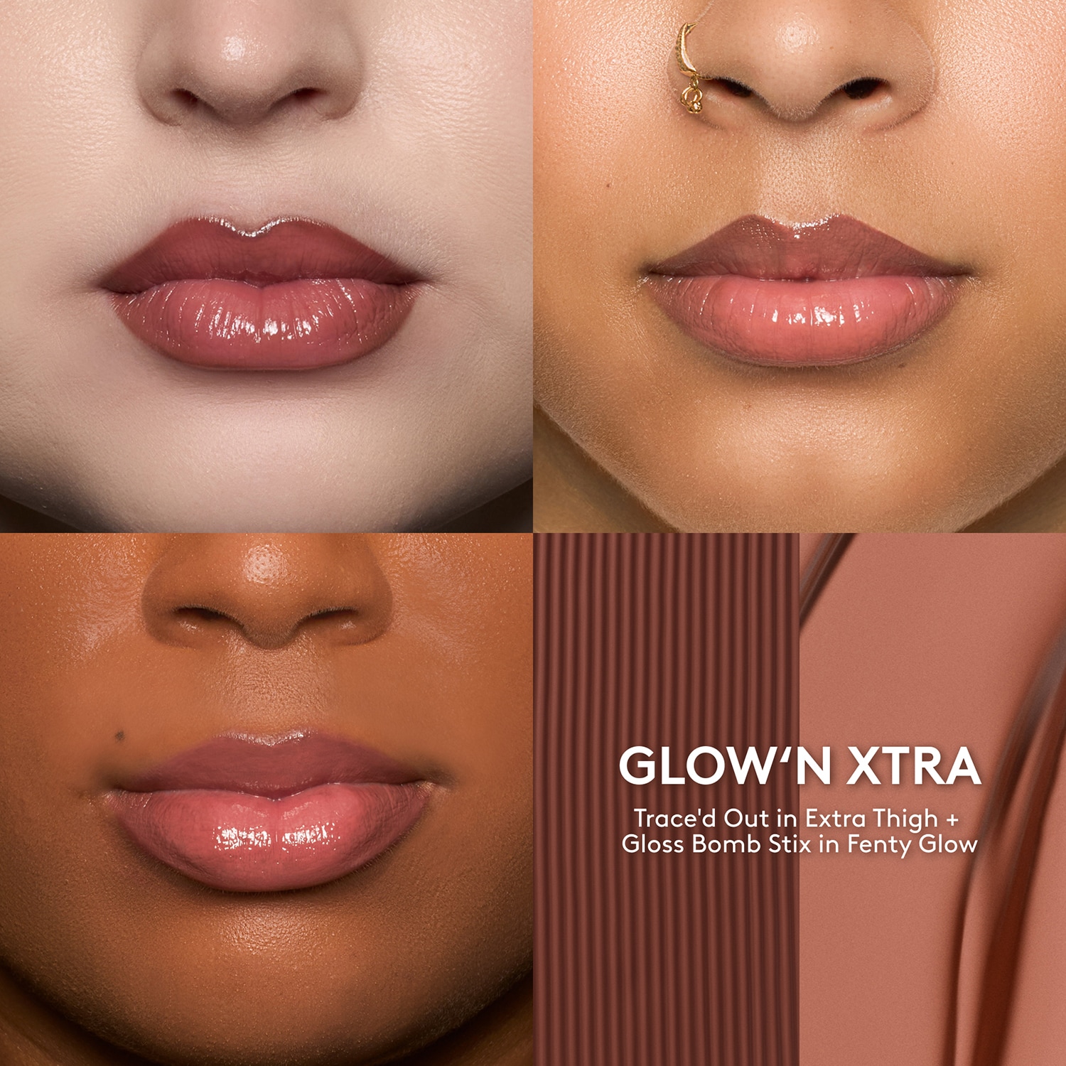 Glow'N Xtra - Trace'd Out Dudak Kalemi ve Gloss Bomb Stix ❘ FENTY