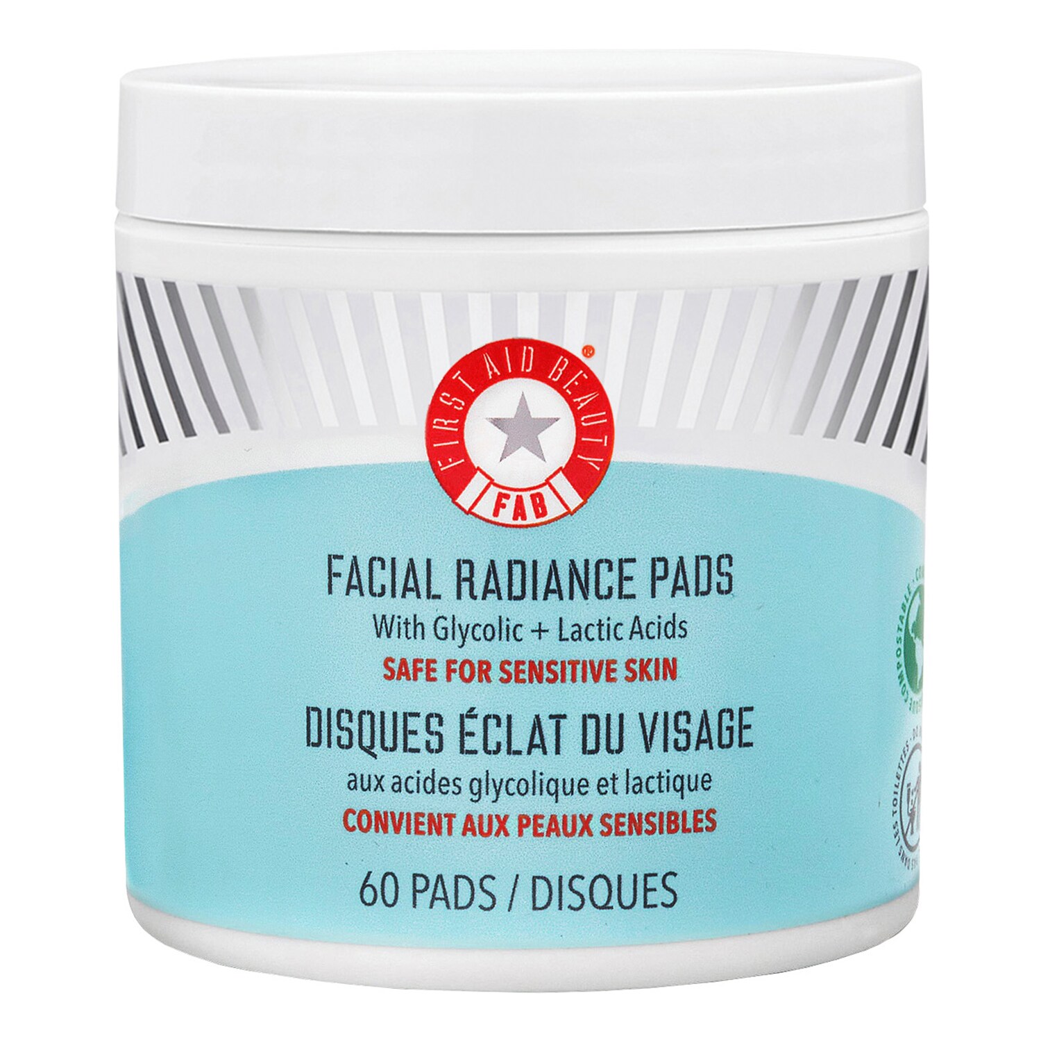 FIRST AID BEAUTY - Facial Radiance Pads – Péče s kyselinou glykolovou a mléčnou