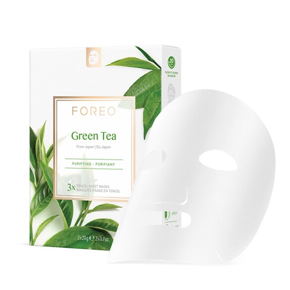 Green Tea - Maschera viso in tessuto purificante pelli miste attivabile da UFO, FOREO