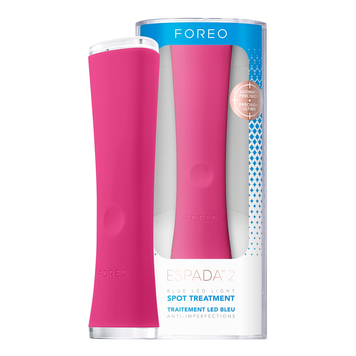 FOREO ESPADA™ 2 pero s modrým světlem pro zmírnění projevů akné Fuchsia 1 ks