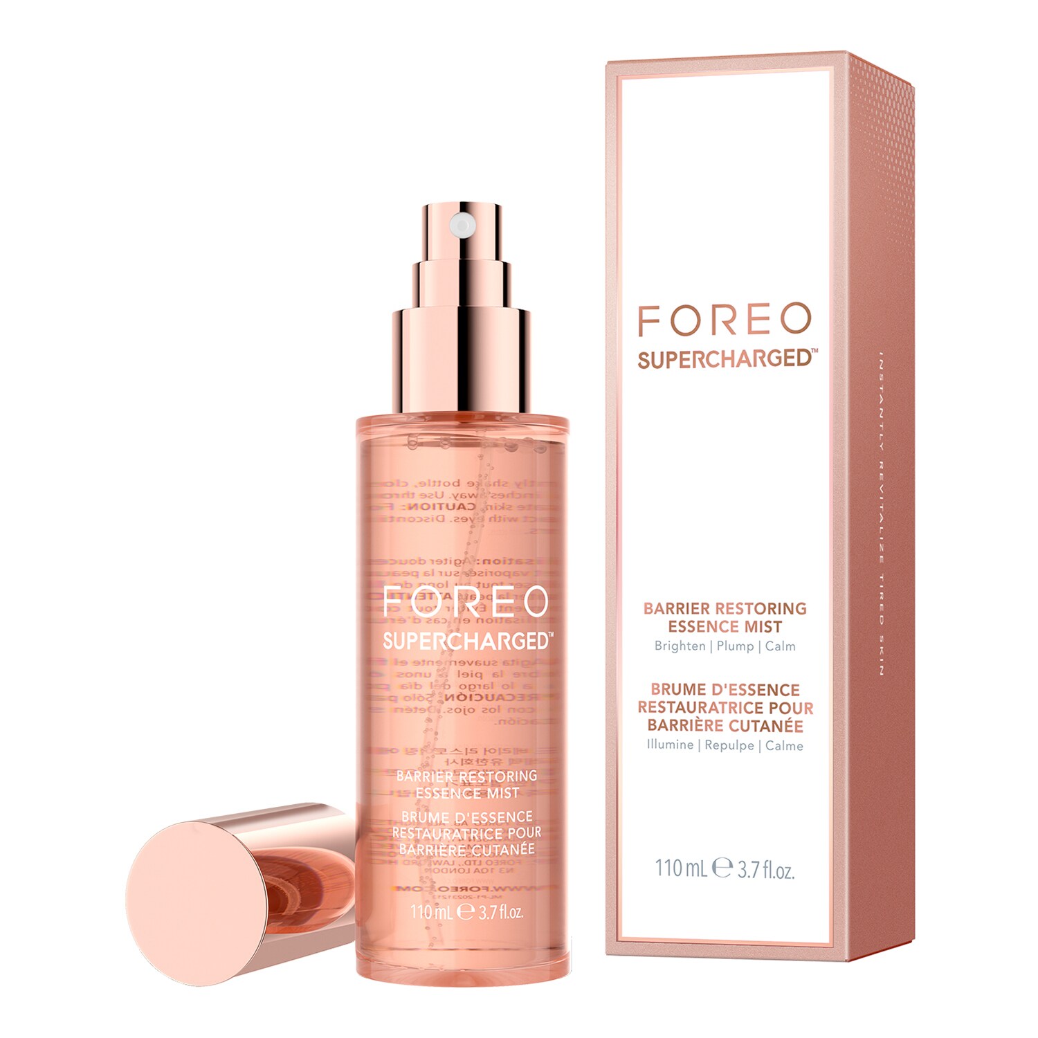 FOREO SUPERCHARGED Barrier Restoring Essence Mist esenciální mlha na obličej pro obnovu kožní bariéry 110 ml