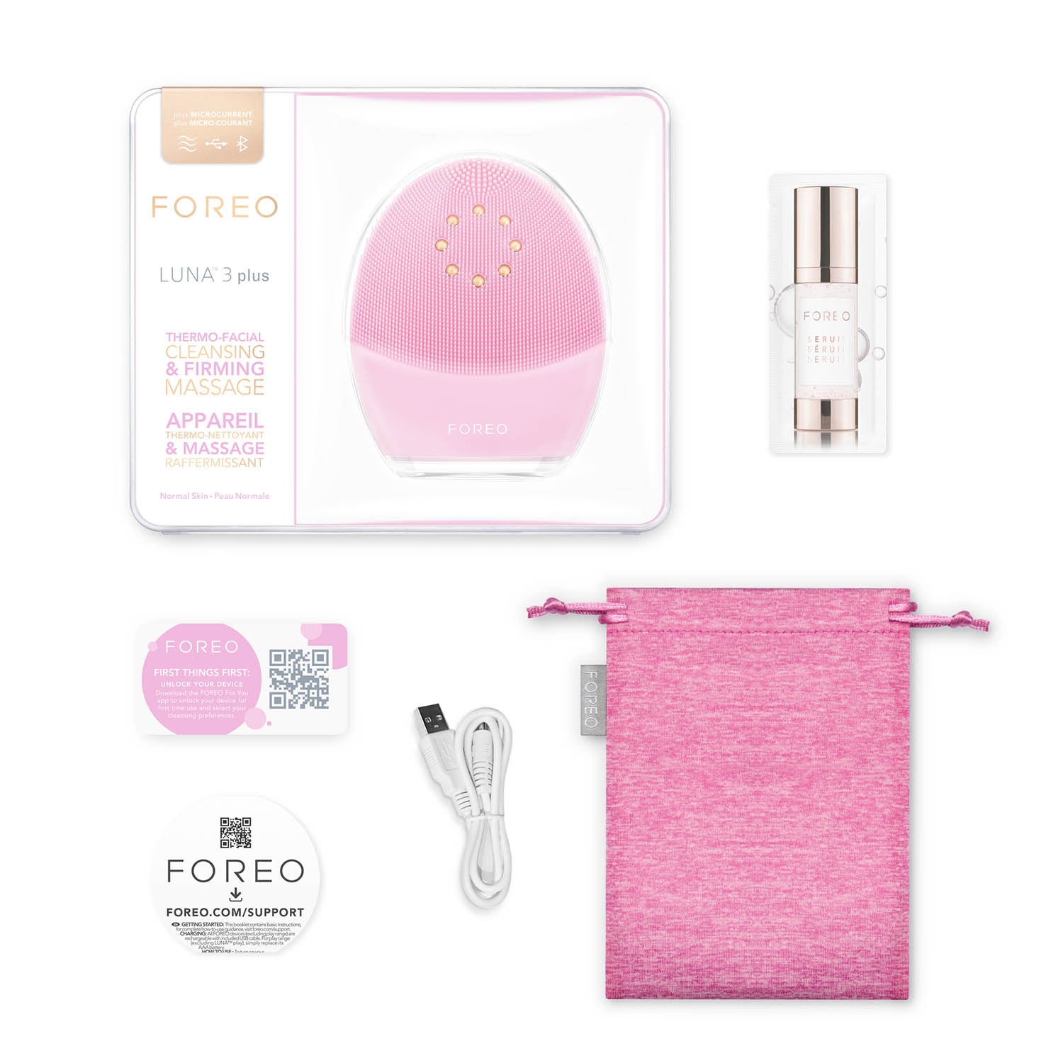 FOREO LUNA 3 plus ピンク 美顔器 FOREO LUNA™ 3 plus | Termiczne oczyszczenie i mikroprądy