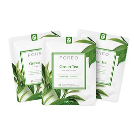 Green Tea - Maschera viso in tessuto purificante pelli miste attivabile da UFO