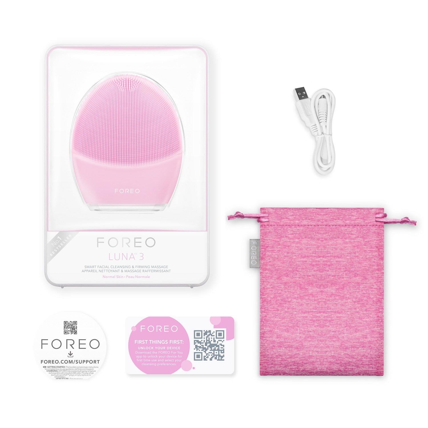 FOREO LUNA 3 ピンク ノーマル肌用 Amazon | FOREO LUNA 3ノーマルスキン パールピンク 1個 (x 1